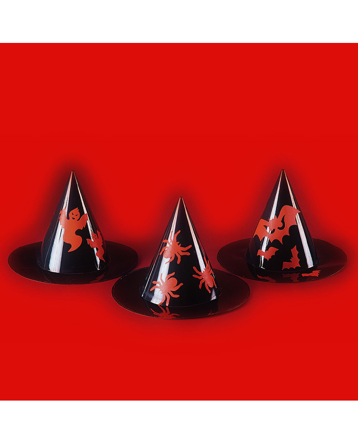 CAPPELLO STREGA IN PLASTICA DECORATA MOD.